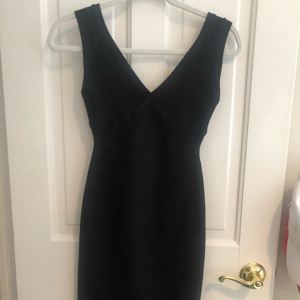 Herve Leger bandage dress in black